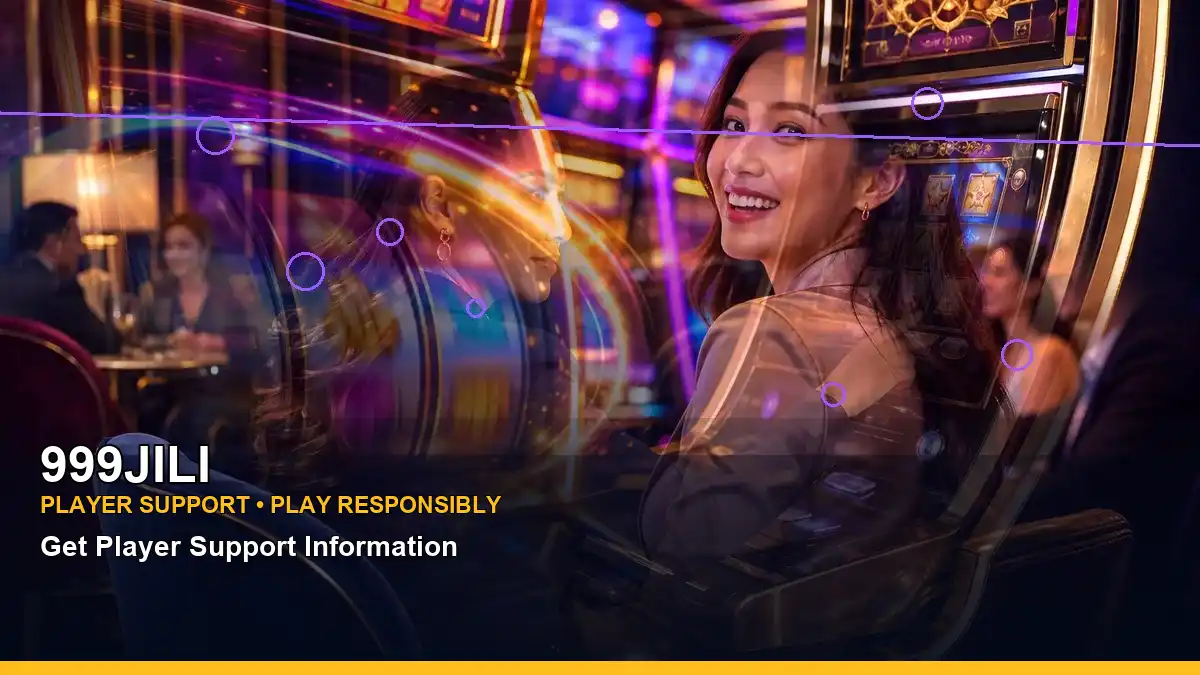 Fantasy-themed online slot artwork featuring an adult Filipina casino host in a layered collage composition for the 999JILI experience.
