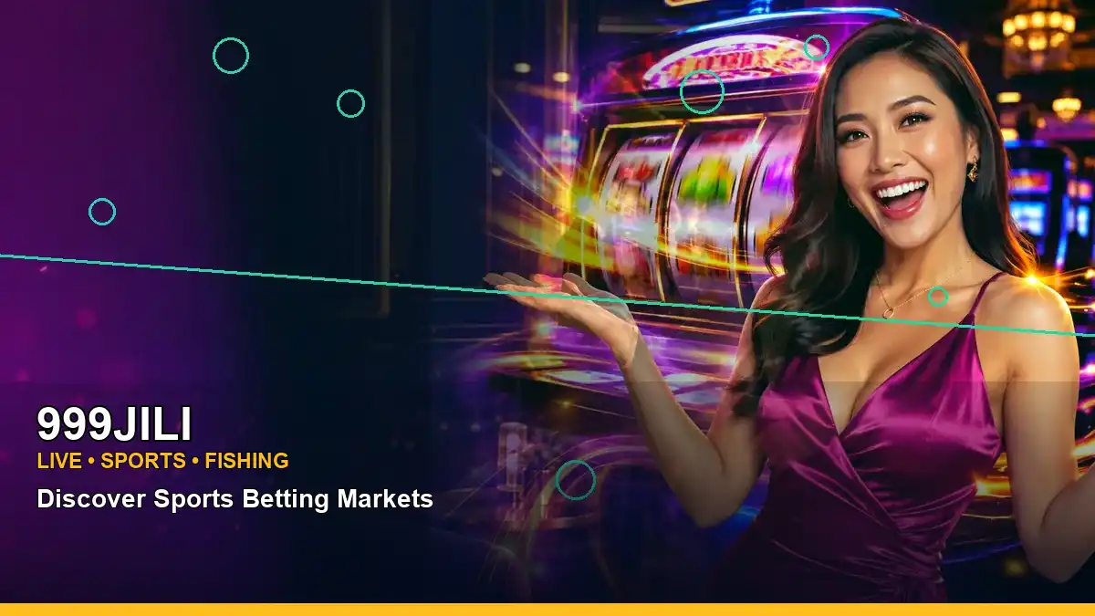 999JILI mobile casino games shown on a phone with an adult Filipina casino host in a framed composition