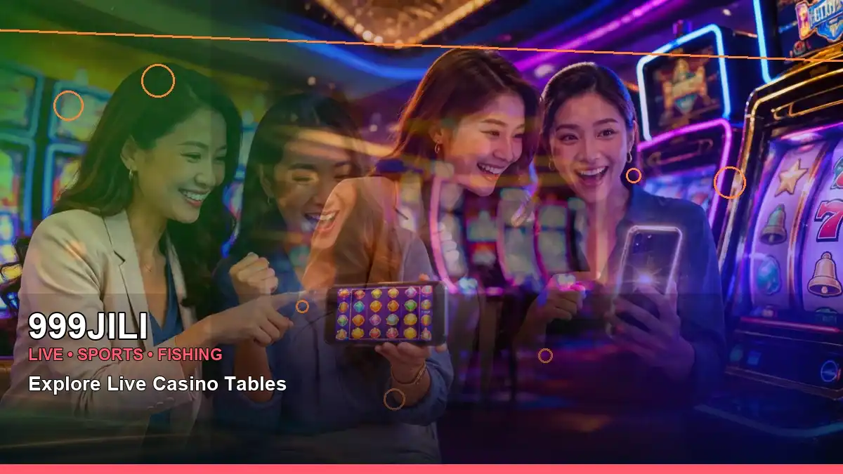 999JILI live casino cashback rewards displayed in a panoramic reel layout for Philippine players