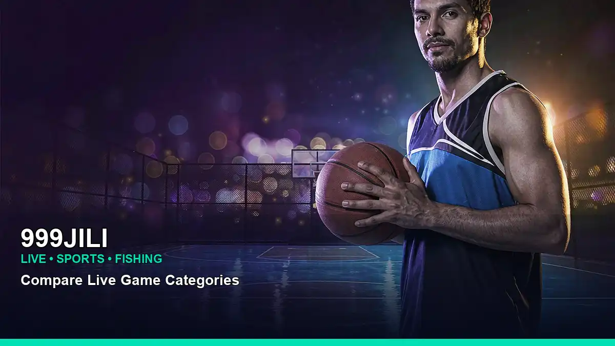 999JILI mobile sports betting experience featuring a basketball player and casino game access